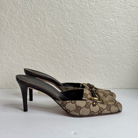 靴 Gucci GG Canvas Horsebit Mules 36C 23cm Gucci GG Horsebit Mules | Saks Fifth Avenue